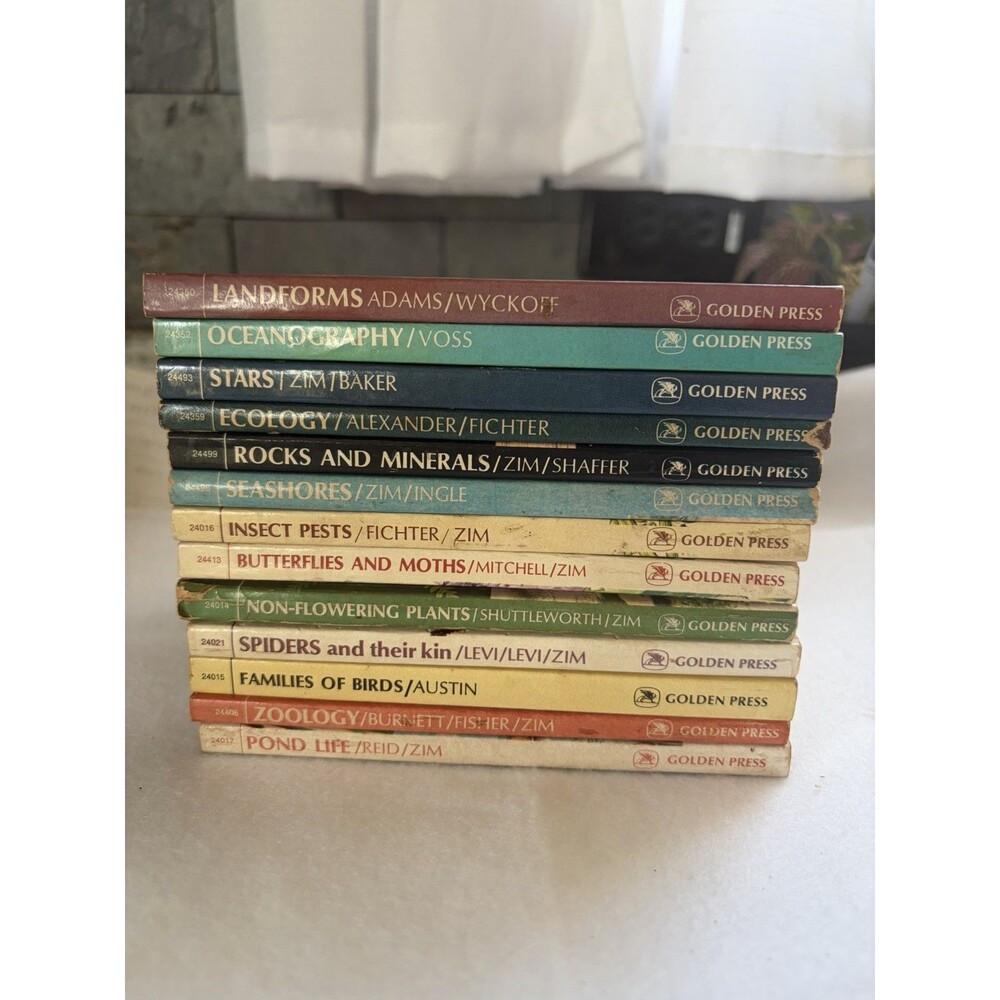 Vintage Golden Guide Field Guides Lot of 13 Zoology Oceanography Nature